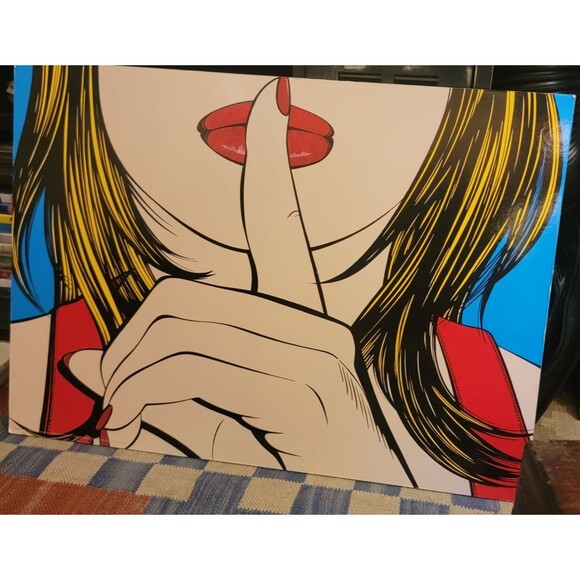 VTG 90s IKEA SOLMYRA Pop Art ‘Ssshhh’ by Deborah Azzopardi, Warhol Lichtenstein - Picture 4 of 16